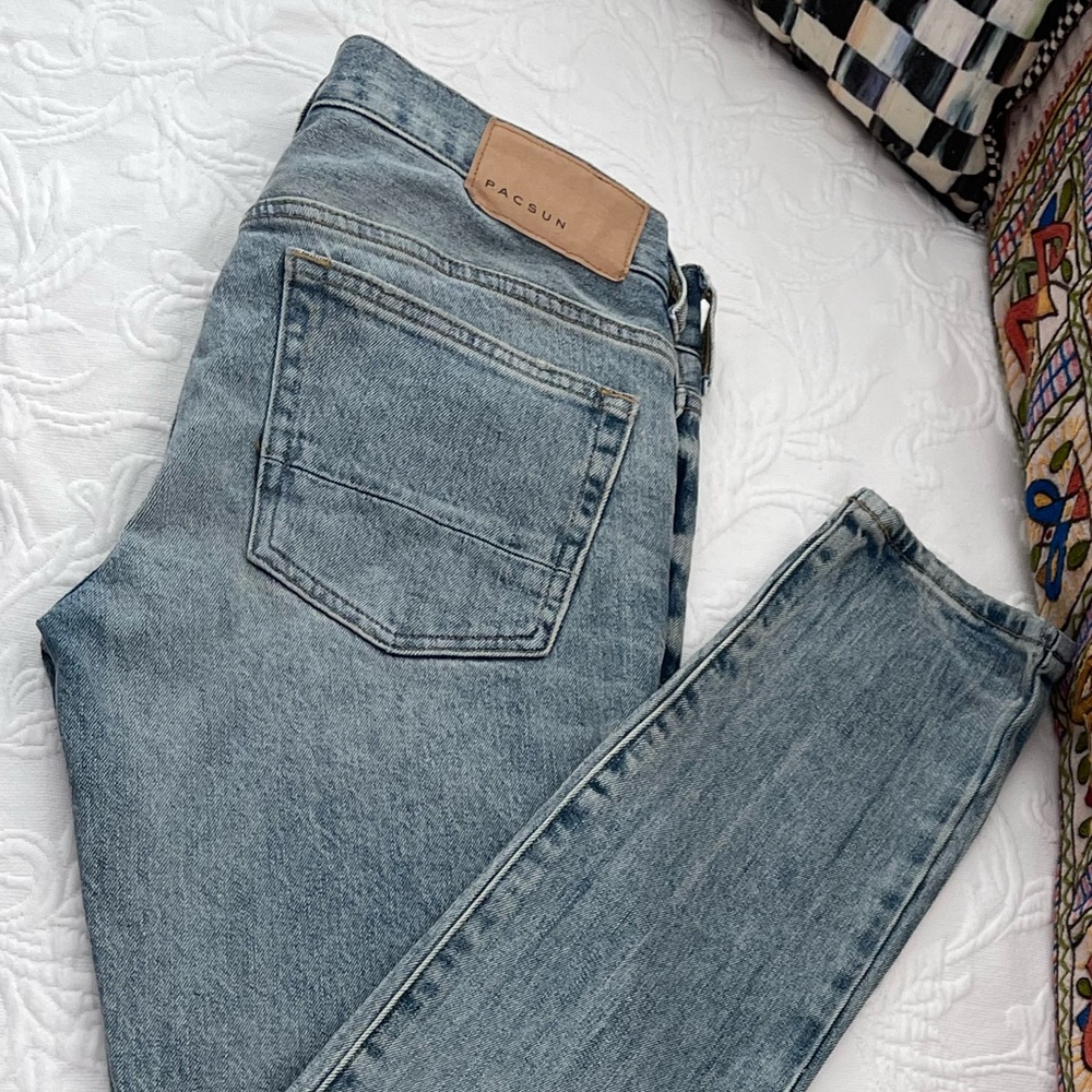 PacSun Light Blue High-Rise Slim Jeans